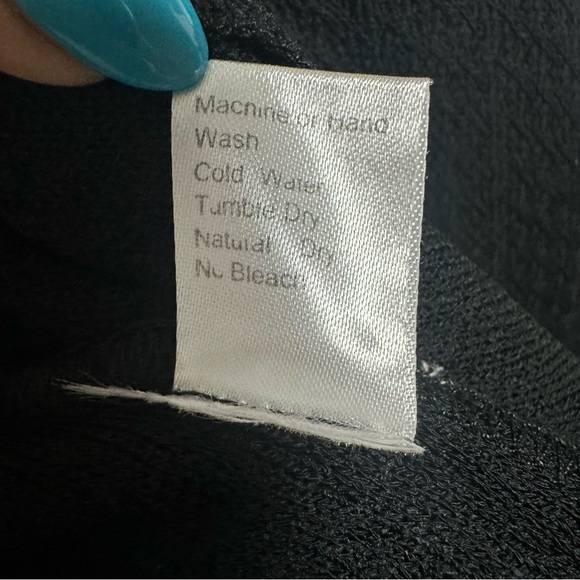 Ming Wang Womens L Black Knit Blazer Career Jacket Single Button Abstract Stripe - Picture 12 of 13